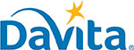 DaVita logo in blue with yellow star over the i